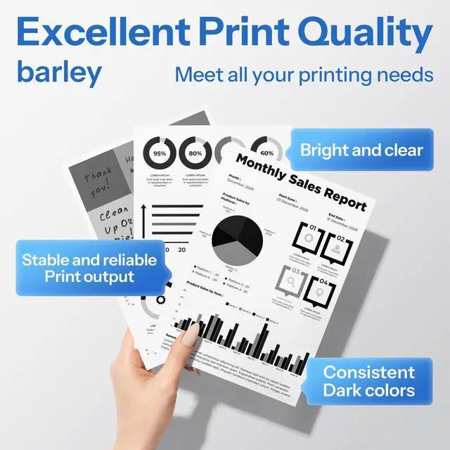 Alt view image 4 of 7 - TN760 TN-760 High Yield Black Toner Cartridge Compatible TN760 Toner Replacement for Brother TN760 TN-760 HL-L2350DW HL-L2370DW MFC-L2710DW DCP-L2550DW Toner Printer (4 Pack)
