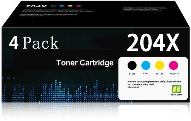 Main image of 204X Toner High Yield Cartridges 4 Pack Replacement for HP 204X 204A Toner Cartridge Color Pro MFP M180nw M180n M181fw M154a M154nw Printer (with Chip)