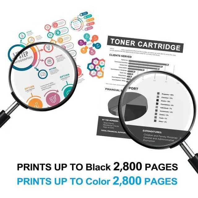 Alt view image 3 of 6 - 410A Toner Cartridges 4 Pack MFP M477fnw M477fdw M477fdn M452dn M452nw | Compatible with HP 410A Color LaserJet Pro M477fnw M452dn M452dw M377dw M477 M452 M377 Printer CF410A CF411A CF412A CF413A