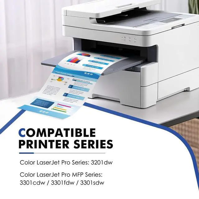 Alt view image 2 of 6 - 218A Toner Cartridges 4 Pack (with Chip) W2180A W2181A W2182A W2183A: Replacment for HP 218A 218X 3301fdw Toner Works with Color Laserjet Pro MFP 3301fdw 3201dw 3301cdw 3301sdw 3301 3201 Printer Ink