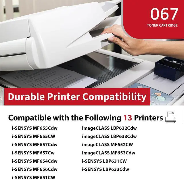 Alt view image 2 of 7 - 067 Toner Cartridges Compatible Replacement for Canon 067 067H Color ImageClass MF656Cdw LBP632Cdw MF654Cdw MF653Cdw LBP633Cdw Printers 4 Pack High Yield Ink (Black Cyan Magenta Yellow)