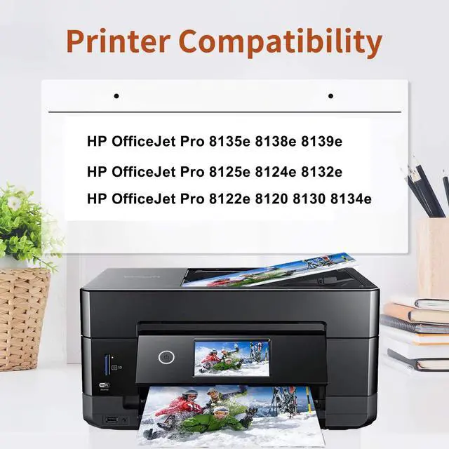 Alt view image 3 of 6 - 923e (with chip) Compatible Ink Cartridges Replacement for HP 923 923e to Use with HP OfficeJet Pro 8135e 8138e 8139e 8130e 8125e 8124e 8120 8135 HP 8122e (Black Cyan Magenta Yellow)
