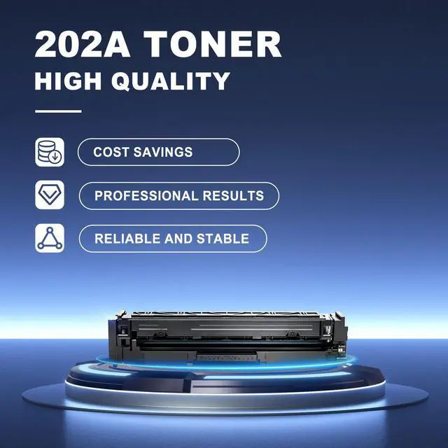 Alt view image 2 of 7 - 202A Toner Cartridges 4-Pack (BK/C/M/Y) Replacement for HP 202A Toner & 202A Ink, Compatible with Color Pro M254 Series, Pro MFP M281 Series, Pro MFP M280nw Printer (CF500A, CF501A, CF502A, CF503A)