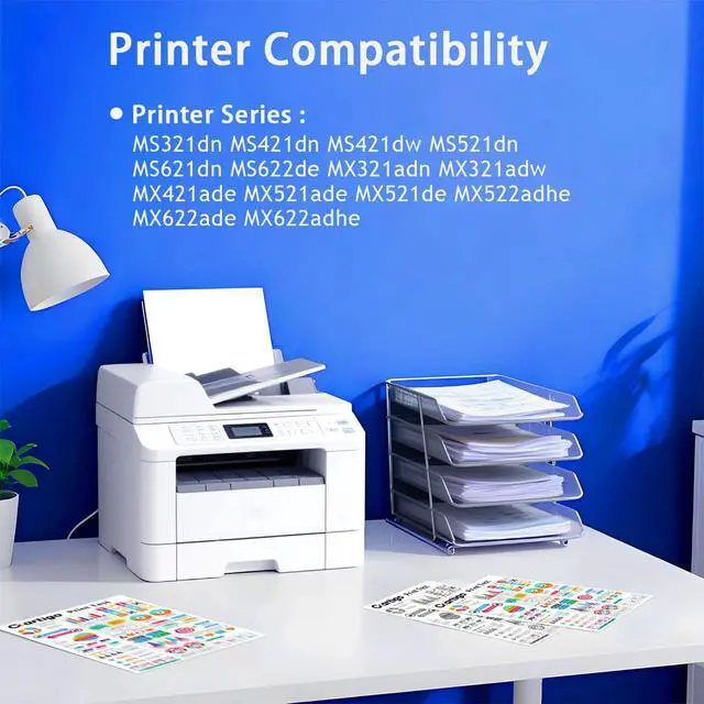 Alt view image 2 of 6 - 56F1H00 Black High Yield Toner Cartridge 1 Pack Compatible with Lexmark MS321 MS421 MS521 MS621 MS622 MX321 MX421 MX521 MX522 MX622 Laser Printer (15,000 Pages)