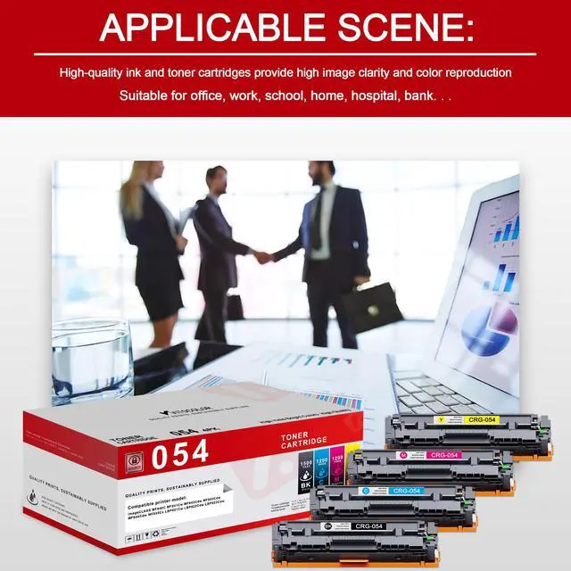 Alt view image 5 of 7 - 054 Toner Cartridge Set Replacement for Canon 054 054H CRG-054 for Color imageCLASS MF644Cdw MF642Cdw LBP622Cdw MF641Cw Printer 4 Pack High Yield Ink (Black Cyan Yellow Magenta)