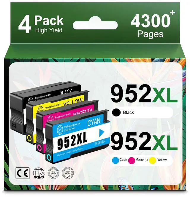 Main image of 952XL High Yield Ink Cartridges Combo Pack Replacement for HP 952XL 952 Ink Cartridge Work with OfficeJet Pro 8710 7740 8720 8715 8210 8703 OfficeJet 8702 Printers (Black Cyan Magenta Yellow 4-Pack)