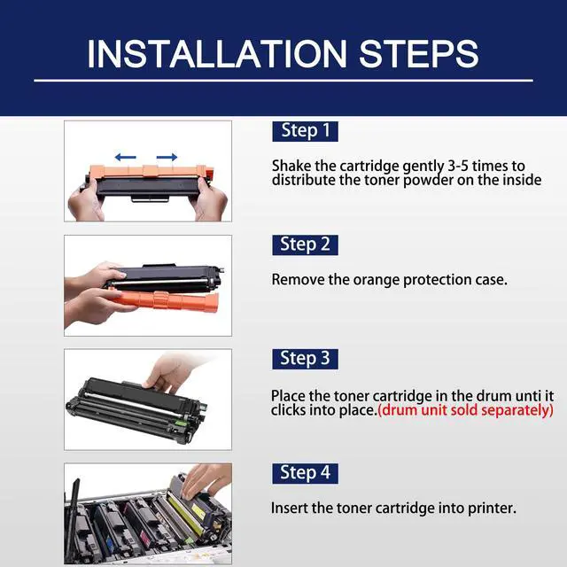 Alt view image 6 of 7 - TN221 TN225 High-Yield Toner Cartridge 4-Pack: Compatible Replacement for Brother TN221 TN225 | Works with MFC-9130CW HL-3170CDW HL-3140CW HL-3180CDW MFC-9330CDW (1BK,1C,1M,1Y)