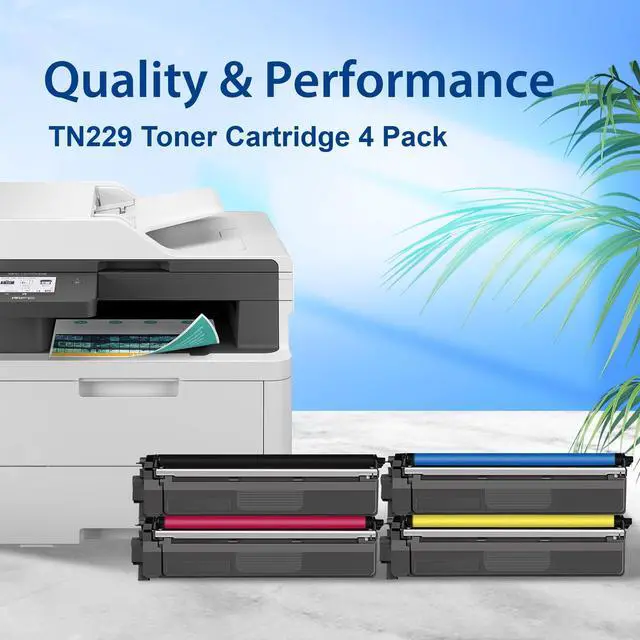 Alt view image 4 of 6 - TN229 TN-229 Toner Cartridge 4 Pack Replacement for Brother TN229BK TN229C TN229M TN229Y Toner Cartridge for MFC-L3720CDW MFC-L3780CDW HL-L3300CDW HL-L3220CDW HL-L3280CDW Printer, TN2294PK
