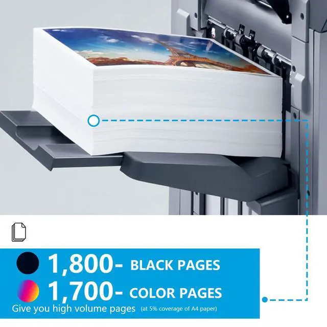 Alt view image 3 of 7 - 206A Toner Cartridges 4 Pack High Yield Replacement for HP 206A Toner for Color Pro MFP M283fdw M282nw M283fdn Pro M255dw M255nw Printer | W2110A W2111A W2112A W2113A