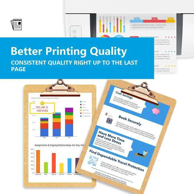 Alt view image 7 of 7 - 206A Toner Cartridges 4 Pack High Yield Replacement for HP 206A Toner for Color Pro MFP M283fdw M282nw M283fdn Pro M255dw M255nw Printer | W2110A W2111A W2112A W2113A