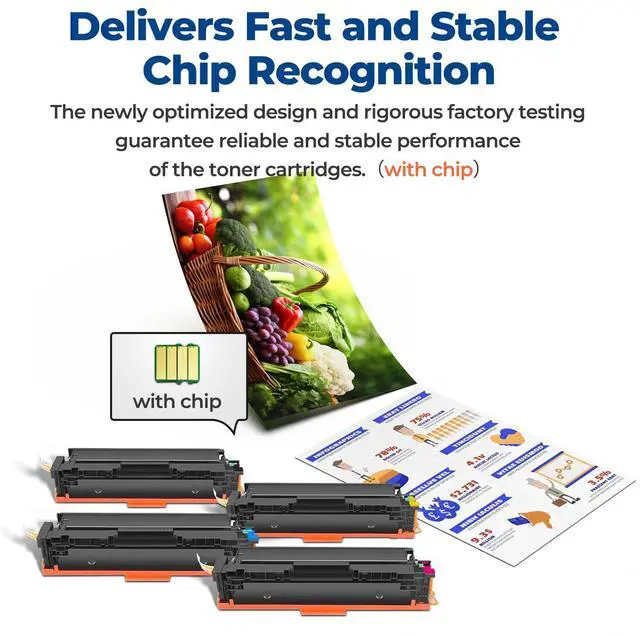 Alt view image 4 of 7 - 210A Toner Cartridge Color Laser Jet MFP 4301fdw Compatible for HP 210A 210X Toner Cartridges 4 Pack for HP210A HP210X Work With Color Laser Jet Pro MFP 4301fdw 4301dw 4301fdn 4201dw 4201dn Printer