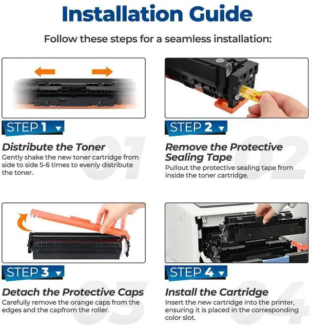 Alt view image 5 of 7 - 210A Toner Cartridge Color Laser Jet MFP 4301fdw Compatible for HP 210A 210X Toner Cartridges 4 Pack for HP210A HP210X Work With Color Laser Jet Pro MFP 4301fdw 4301dw 4301fdn 4201dw 4201dn Printer