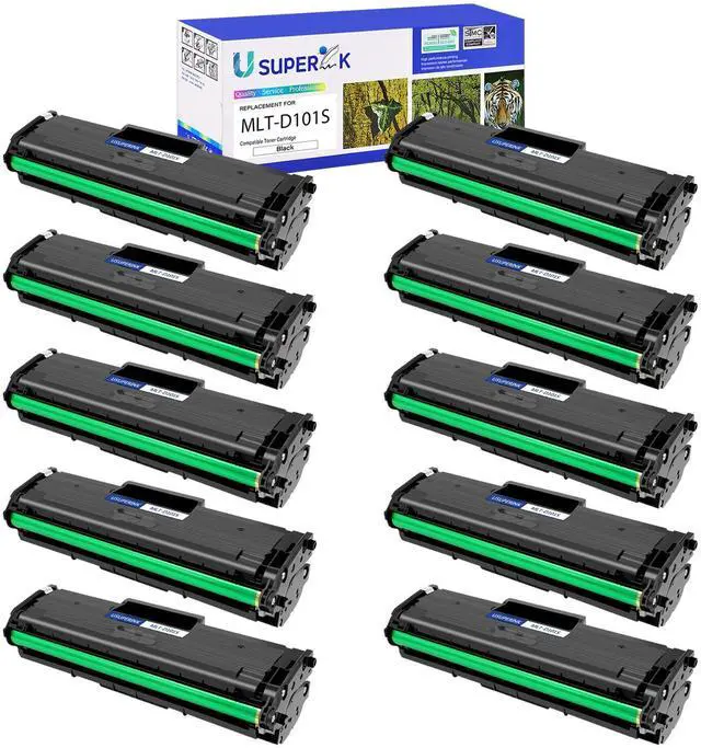 Main image of 10 Pack Compatible Black Toner Cartridge Replacement for Samsung MLT-D101S MLTD101S D101S 101S Work with ML-2166W ML-2160 ML-2165 SCX-3405W ML-2165W SCX-3405FW SCX-3400 Printer