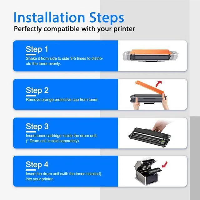 Alt view image 5 of 7 - TN 221 TN221 Toner Cartridges 4-Pack Replacement for Brother 221 TN-221 Toner Color Set Works for MFC-9330CDW HL-3170CDW HL-3140CW MFC-9140CDN MFC-9340CDW Printer Toner (Black,Cyan,Magenta,Yellow)