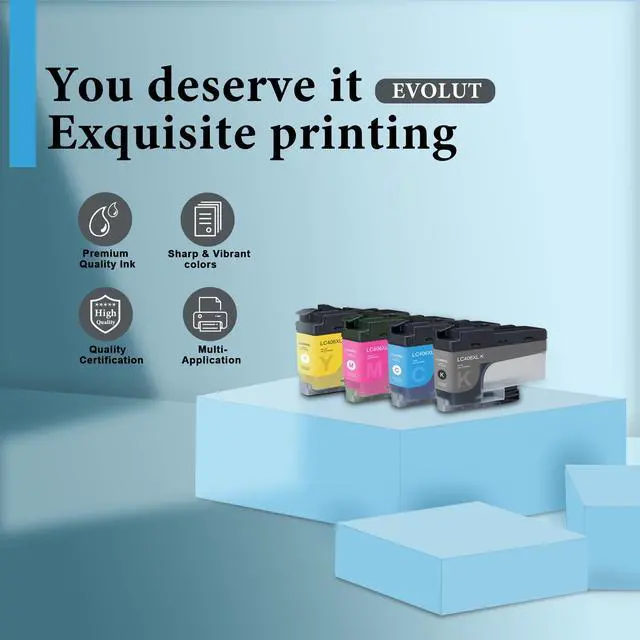 Alt view image 5 of 7 - Compatible Ink Cartridge Replacement for Brother LC406XL, Cyan, Magenta, Yellow, Black, 4 Pack