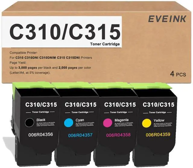 Main image of High Yield C310 C315 Toner Cartridge Compatible for Xerox 006R004356 006R004357 006R004358 006R004359 Toner for Xerox C310 C310DNI C310DNIM C315 C315DNI Color Printer