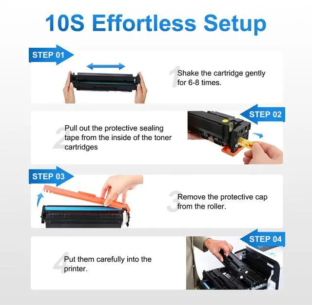 Alt view image 7 of 7 - 202X Toner Cartridges High Yield - 4-Pack Replacement for HP 202X CF500X Works with Color Pro MFP M281cdw M254dw M281fdn M254dn M254nw M281 M254 Printer (Black Cyan Yellow Magenta)