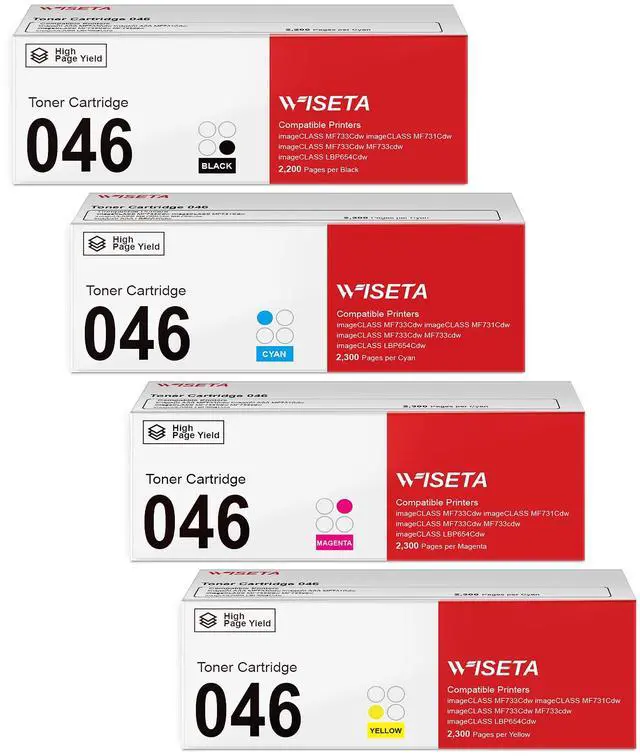Main image of Compatible Toner Cartridge Replacement for Canon 46 (Black, Cyan, Magenta, Yellow 4 Pack)