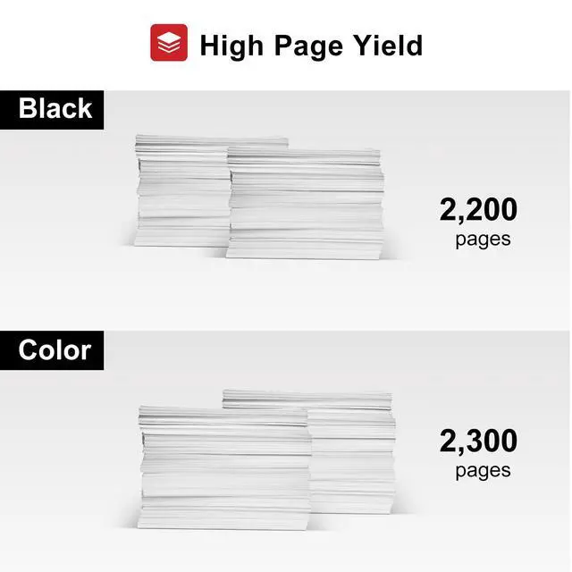 Alt view image 5 of 7 - Compatible Toner Cartridge Replacement for Canon 46 (Black, Cyan, Magenta, Yellow 4 Pack)