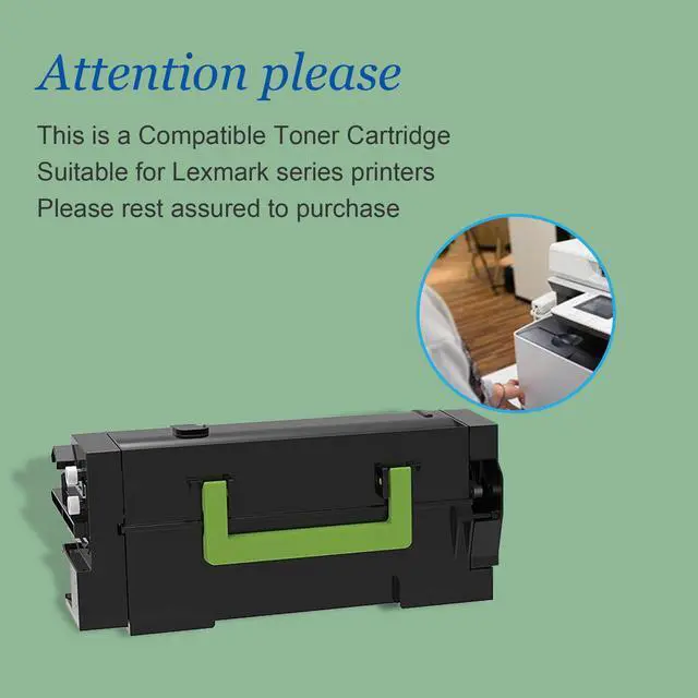 Alt view image 3 of 6 - 58D1H00 Black High Yield Toner Cartridge (1-Pack) - Replacement for Lexmark 58D1H00 Toner Cartridge MS725 MS821 MS822 MS823 MS824 MS825 MX721 MX722 MX725 Printer