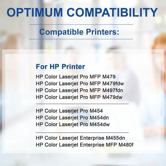 Alt view image 3 of 7 - Toner Cartridge Replacement for HP 414A (Black, Yellow, Cyan, Magenta)