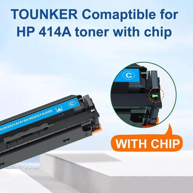 Alt view image 2 of 7 - Toner Cartridge Replacement for HP 414A (Black, Yellow, Cyan, Magenta)