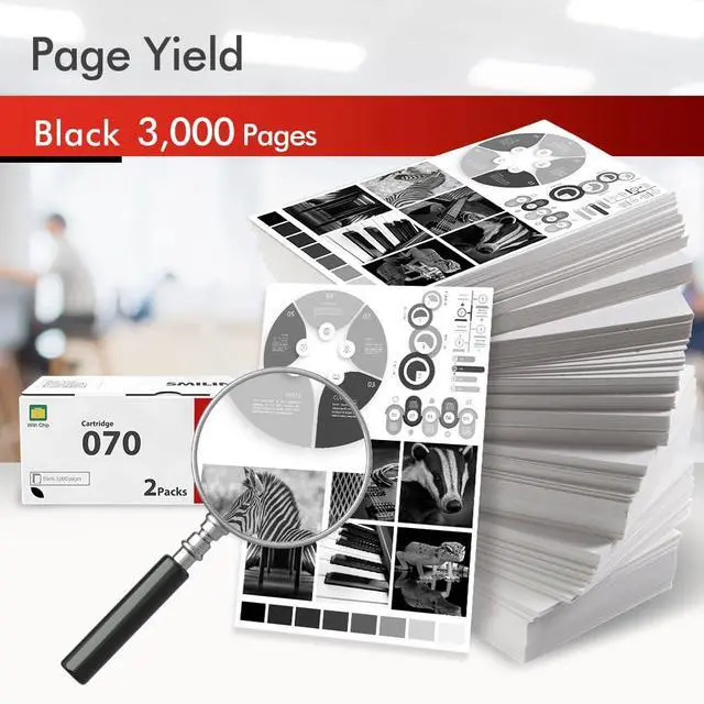 Alt view image 3 of 7 - 070 Black Toner Cartridge: Cartridge 070 2 Pack Compatible for Canon 070 070H CRG070 CRG-070 CRG070H CRG-070H Toner Cartridge for Canon imageCLASS MF465 MF462 LBP247 LBP246 Printer Ink