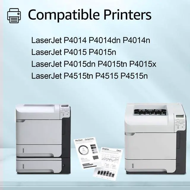 Alt view image 2 of 7 - 64A Compatible Black Toner Cartridge Replacement for HP 64A CC364A for LaserJet P4014dn P4014n P4015dn P4015n P4015tn P4015x P4515n P4515tn P4515 Printer Ink Cartridge (4PC)
