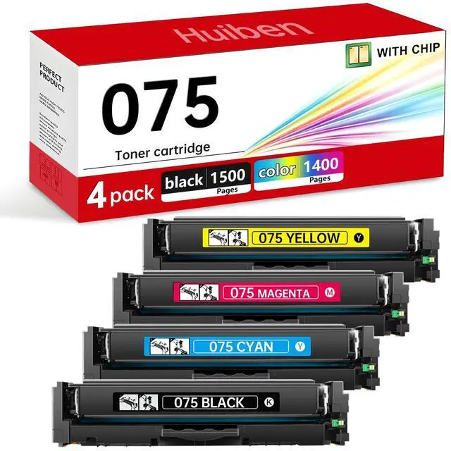Main image of 075 Toner Cartridges (with chip) 1500 Pages Compatible with Canon 075 075 H Toner Work for Canon Color Image Class MF662Cdw MF663Cdw MF665Cdw LBP646Cdw LBP647Cdw LBP640 MF660 Printer, 4-Pack