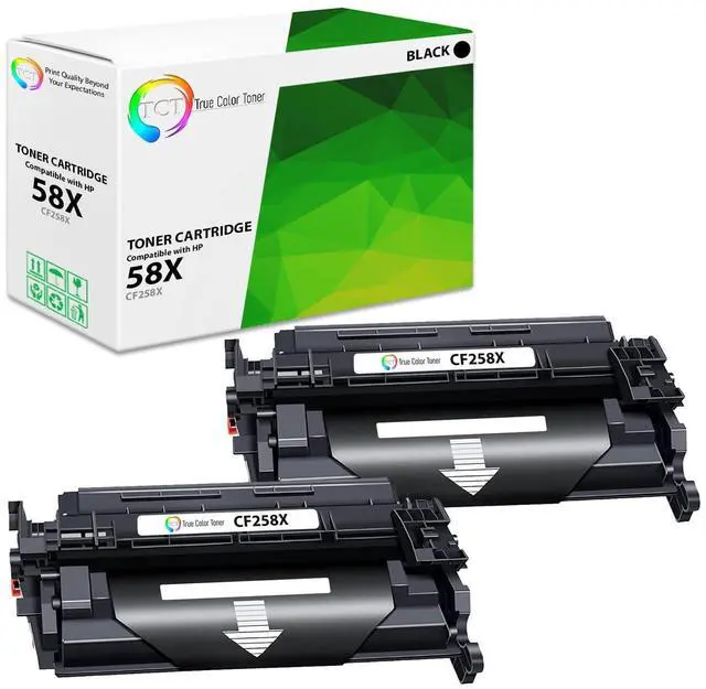 Main image of 58X Toner Cartridge 2 Pack - Compatible Replacement for HP 58X CF258X Black High Yield Works with HP LaserJet Pro M404 M428 Printers (10,000 Pages)