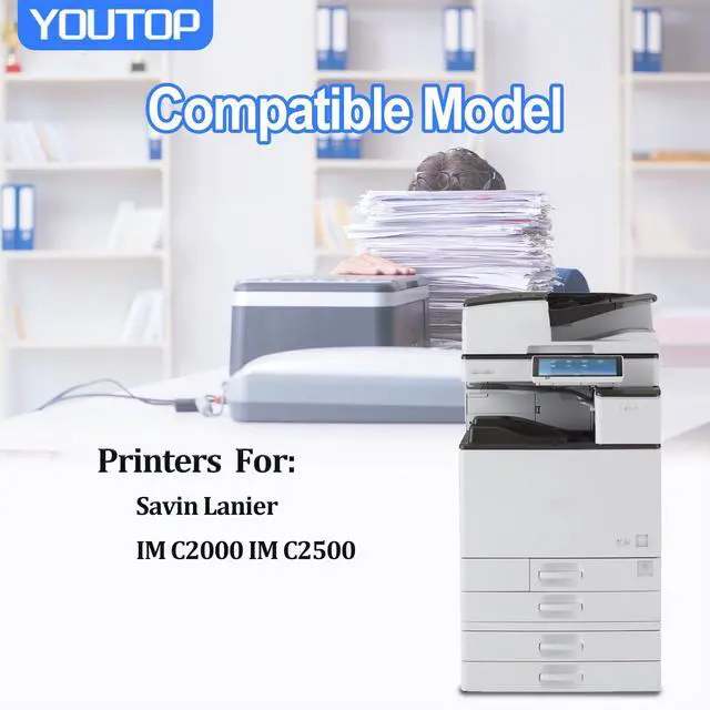 Alt view image 2 of 7 - 4PK IM C2000 IM C2500 Toner Cartridge for 842307 842308 842309 842310 Toner Replacement for Rioch IM C2000 IM C2500 Lanier IM C2000 IM C2500 Savin IM C2000 IM C2500 Printer