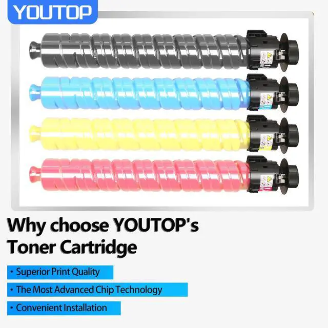 Alt view image 4 of 7 - 4PK IM C2000 IM C2500 Toner Cartridge for 842307 842308 842309 842310 Toner Replacement for Rioch IM C2000 IM C2500 Lanier IM C2000 IM C2500 Savin IM C2000 IM C2500 Printer