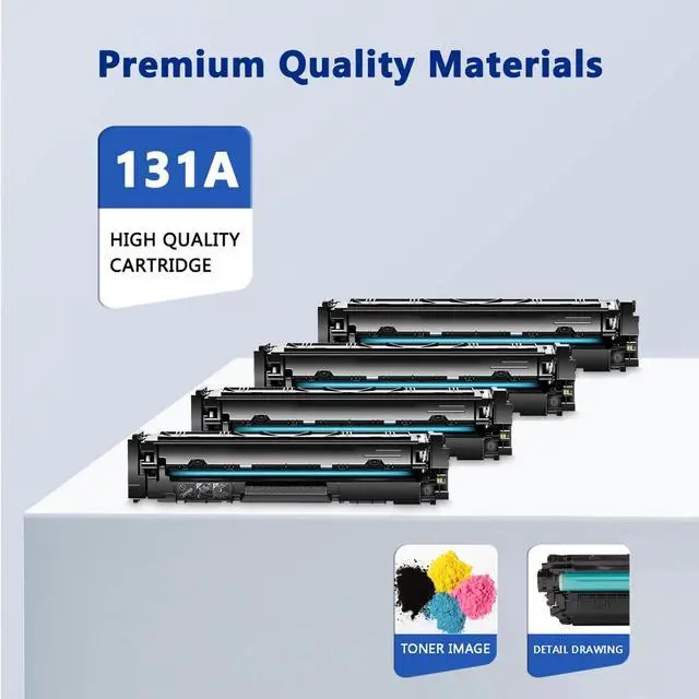 Alt view image 4 of 6 - 131A Toner Cartridges 4-Pack Compatible Raplacement for HP 131A | CF210A CF211A CF212A CF213A for Pro 200 Color M251, Pro 200 Color MFP M276 Printer (Black, Cyan, Magenta, Yellow) CF210AQ1 Toner