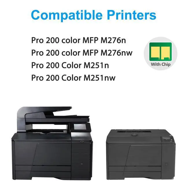 Alt view image 2 of 7 - 131A Toner Cartridges 4 Pack (Black, Cyan, Magenta, Yellow) Compatible for HP 131A 131X Works Color Laser Jet Pro 200 color MFP M276n M276nw M251n M251nw M251 M276 Printer CF210A CF211A CF212A CF213A