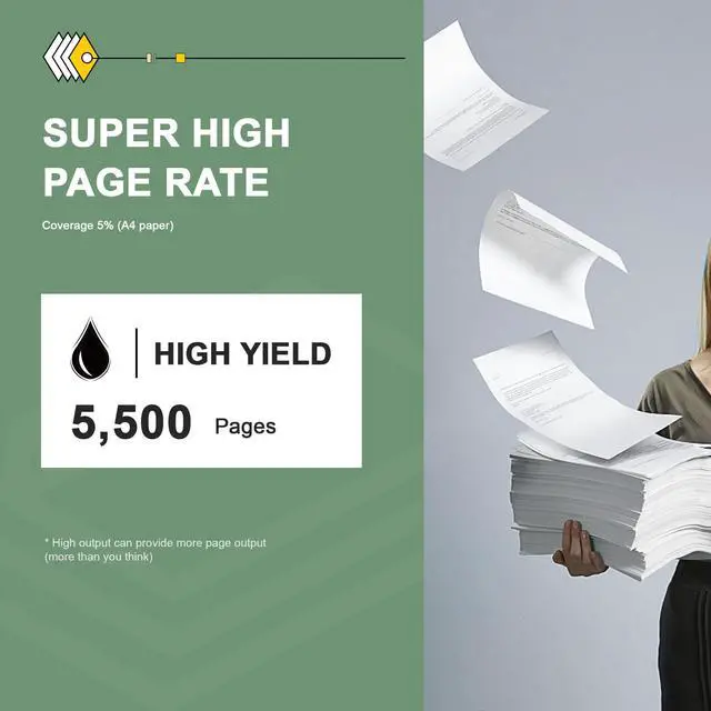 Alt view image 3 of 6 - 50F0HA0 Black Toner Cartridge(1-Pack) - Compatible 500HA High Yield Toner Cartridge Replacement for Lexmark MS310 MS312 MS315 MS310D MS310DN MS312DN MS312DNw MS315DN MS410D MS410DN MS510DN Printer