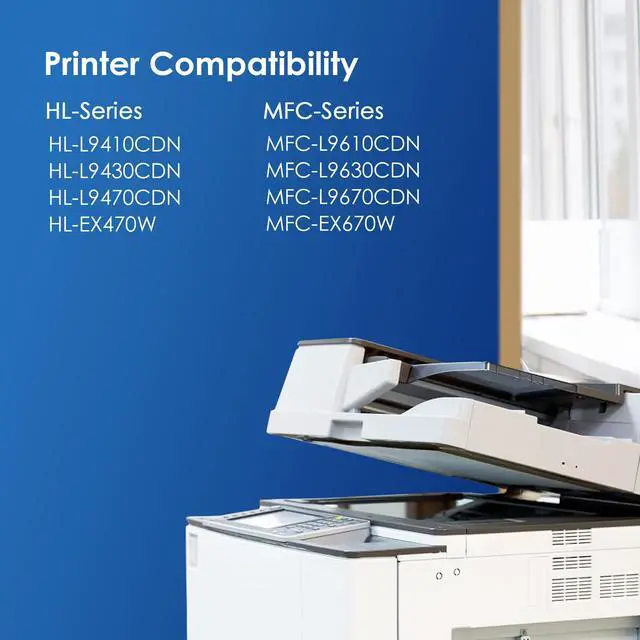 Alt view image 2 of 6 - TN810 Toner Cartridge 4-Pack Replacement for Brother TN810 TN810XL TN-810 TN-810XL MFC-L9610CDN HL-L9410CDN HL-L9430CDN MFC-L9630CDN HL-L9470CDN HL-EX470W Printer (BK/C/M/Y)