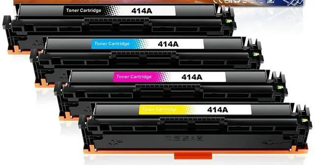 Main image of 414A Toner Cartridges 4 Pack Replacement for HP 414A 414X Work with HP Color LaserJet Pro MFP M454dw M479fdw M479fdn M454dn Printer(Black Cyan Magenta Yellow, with Chip)