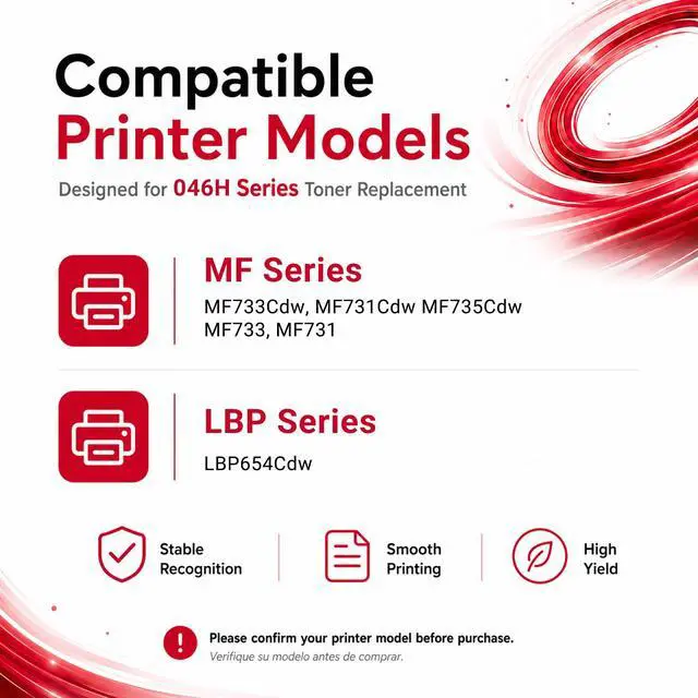 Alt view image 2 of 7 - 046H 2 Pack Black Toner Cartridges High Yield Replacement for Canon 046H 046 Color ImageCLASS MF733Cdw MF731Cdw MF735Cdw LBP654Cdw MF733 MF731 Printer