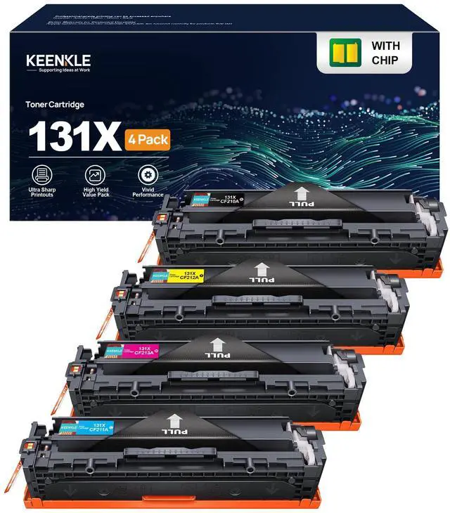Main image of Compatible Laserjet Toner Catridge Replacement for HP 131X (Black, Cyan, Magenta and Yellow, 4-Pack)