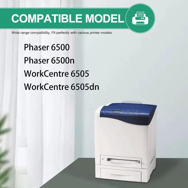 Alt view image 2 of 6 - Phaser 6500 Black Toner Cartridge 106R01597 - Doph 1 Pack High Capacity 106R01597 Toner Replacement for Xerox Phaser 6500 6500n WorkCentre 6505 6505dn Printer