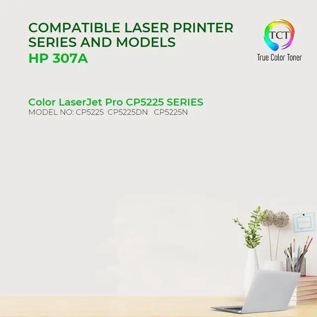 Alt view image 2 of 7 - 307A Color Toner Cartridge 3 Pack - Compatible Replacement for HP 307A CE741A CE742A CE743A Works with HP Color LaserJet Professional CP5225 Printers (Cyan Magenta Yellow)
