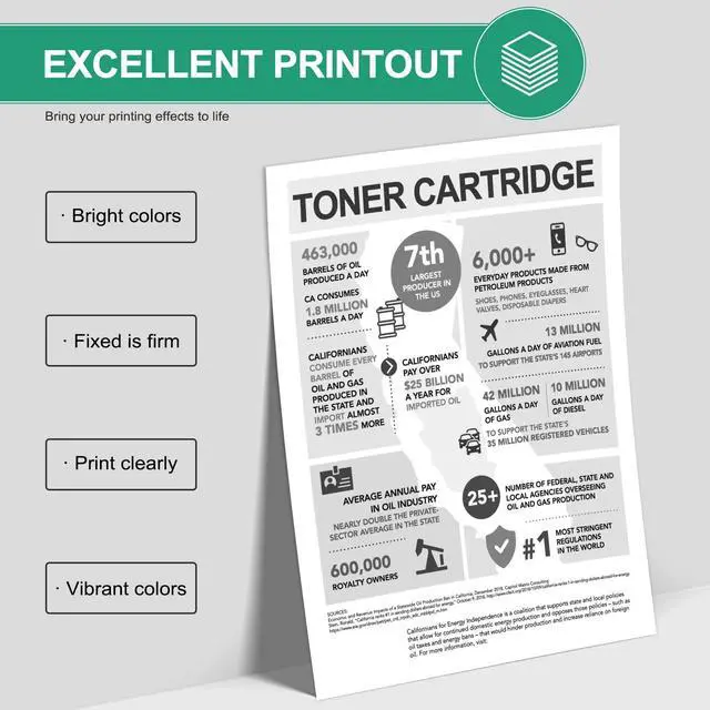 Alt view image 4 of 6 - Phaser 6500 Black Toner Cartridge 106R01597 - Doph 1 Pack High Capacity 106R01597 Toner Replacement for Xerox Phaser 6500 6500n WorkCentre 6505 6505dn Printer