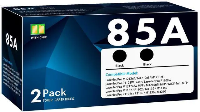 Main image of 85A Toner Cartridge 2-Pack Replacement for 85A CE285A Toner with Laser Jet Pro P1102W P1102 P1106 P1109W M1217nfw M1212nf M1213nf M1219nf M1210 M1136 M1132 M1138 M1139 Printer Black ink cartridge