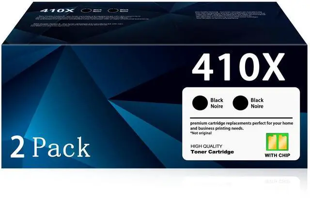 Main image of 410X Black Toner Cartridges (2-Pack) Replacement for HP 410X High-Yield Toner Works with Color LaserJ Pro M452 Series Color LaserJ Pro MFP M377 M477 Series | CF410XD