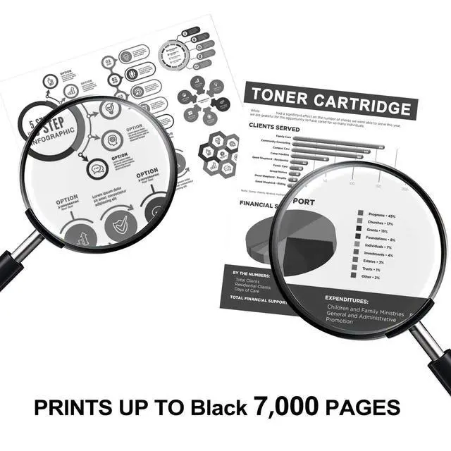 Alt view image 3 of 6 - 410X Black Toner Cartridges (2-Pack) Replacement for HP 410X High-Yield Toner Works with Color LaserJ Pro M452 Series Color LaserJ Pro MFP M377 M477 Series | CF410XD