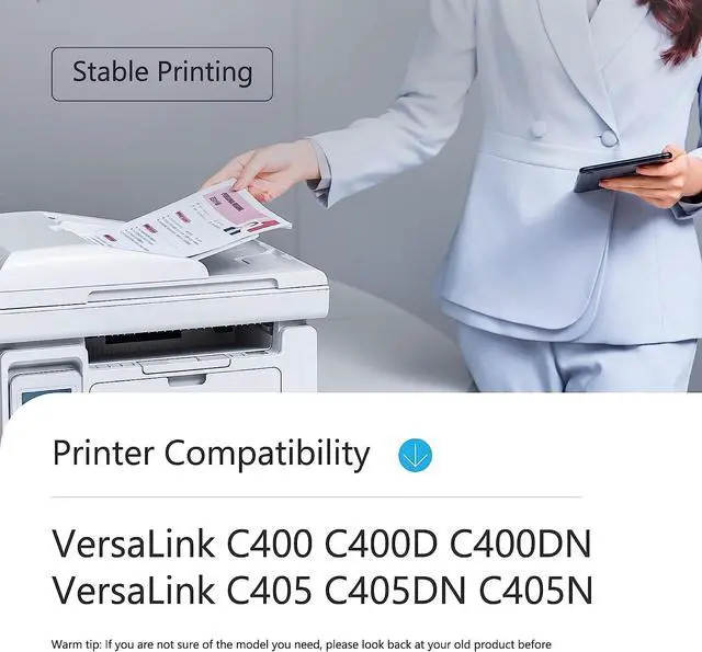 Alt view image 2 of 7 - VersaLink C400/C405 Extra High Capacity Toner (4 Pack, 1BK/1C/1M/1Y) - Lovpa 106R03524 106R03526 106R03527 106R03525 Toner Replacement for Xerox VersaLink C400 C400D C400DN C405 C405DN C405N Printer