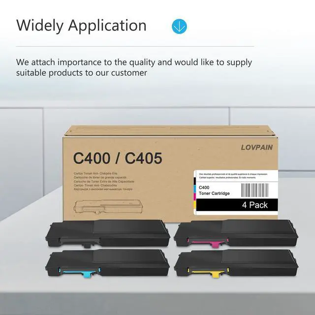 Alt view image 5 of 7 - VersaLink C400/C405 Extra High Capacity Toner (4 Pack, 1BK/1C/1M/1Y) - Lovpa 106R03524 106R03526 106R03527 106R03525 Toner Replacement for Xerox VersaLink C400 C400D C400DN C405 C405DN C405N Printer