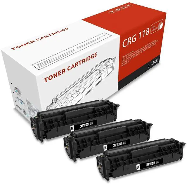Main image of 3-Pack Black CRG 118 High Yield Toner Cartridge Compatible for Canon CRG 118 Color imageCLASS MF8380Cdw MF8350Cdn/Cn/C LBP7200C/Cd/Cn/Cdn LBP7210Cdn LBP7600C LBP7660Cdn (Pages up to 3,900 Page)
