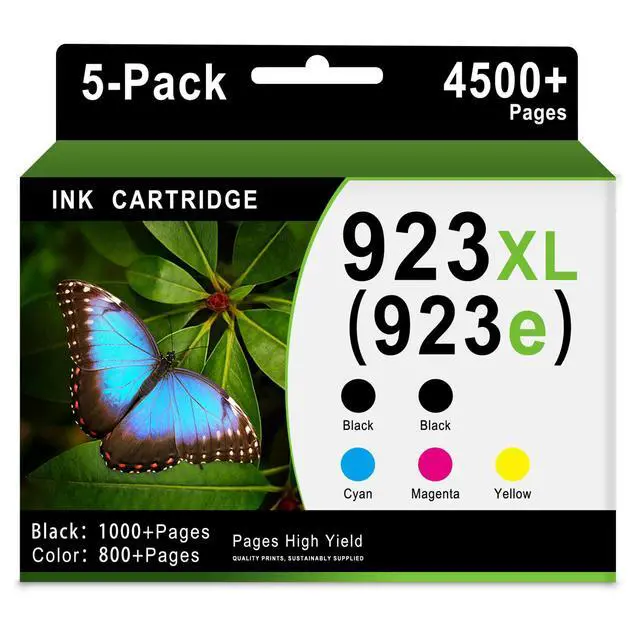 Main image of 923XL Ink Cartridges Replacement for HP 923e 923 8130e Ink 5-Pack | 923 XL Ink to Work with OfficeJet Pro 8139 8138 8122 8135 8130 8120 8124 8125 8130 Printer