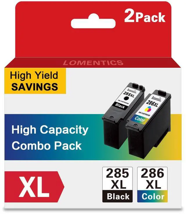 Main image of PG-285 XL Black/CL-286 XL Color Ink Cartridges (2-Pack, Black, Tri-Color) - Lometic PG-285XL CL-286XL Ink Replacement for Canon PIXMA TS7720 and TR7820 Printer
